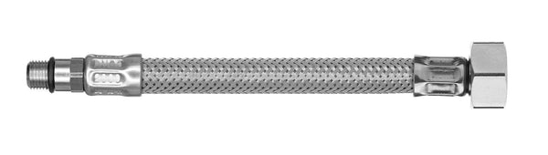 Fabricant flexible robinetterie Ø 8mm Femelle 3/8" 12x17 Mâle court M10X100